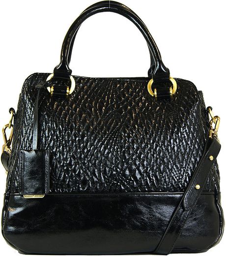 Ivanka Trump Arabella Quilted Faux Leather Satchel in Black | Lyst