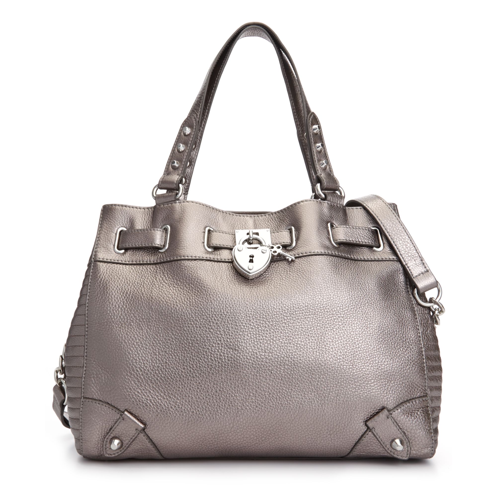Juicy Couture Daydreamer Leather Satchel in Silver (Pewter) | Lyst