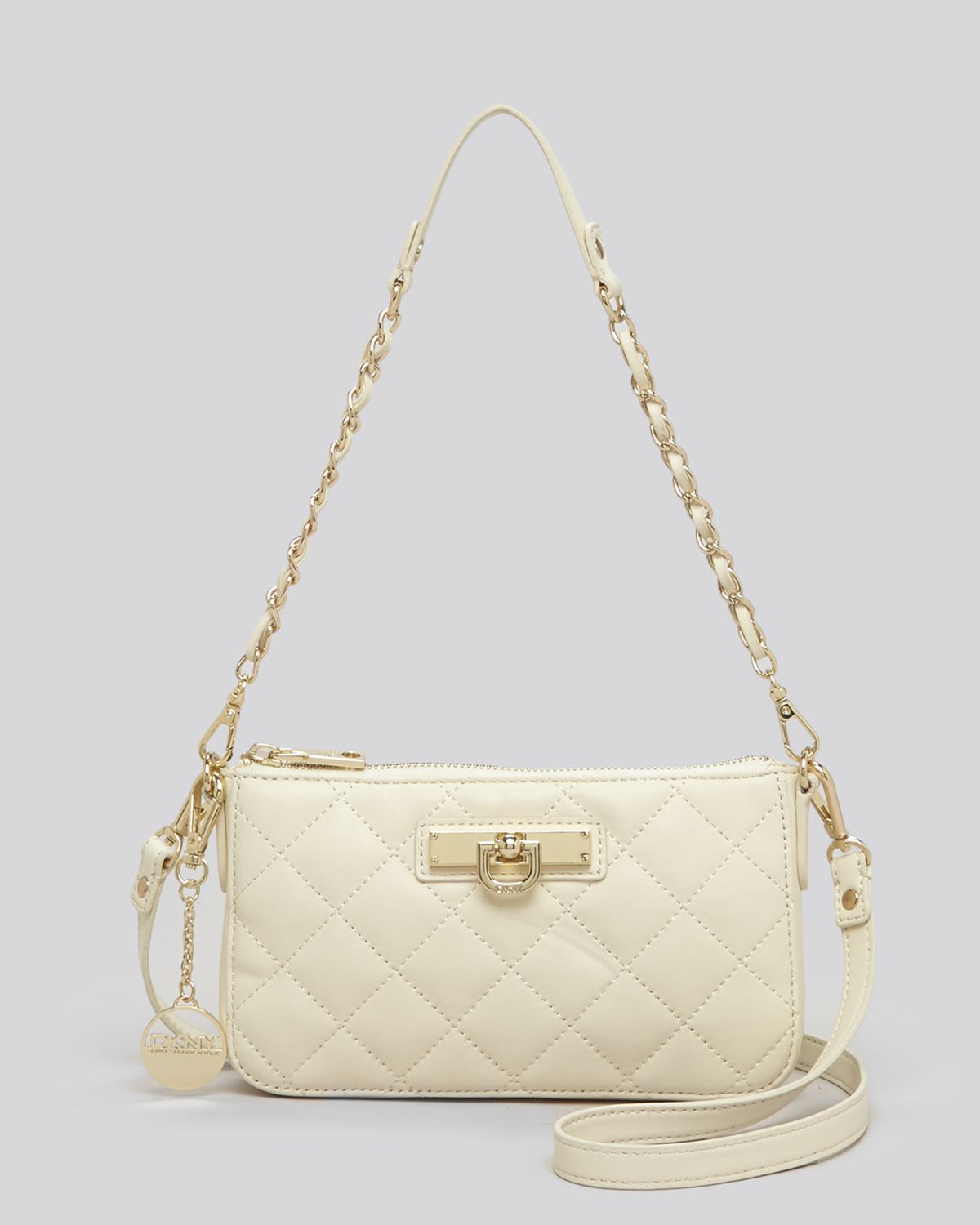 Dkny Crossbody Quilted Small in White (Ivory) | Lyst