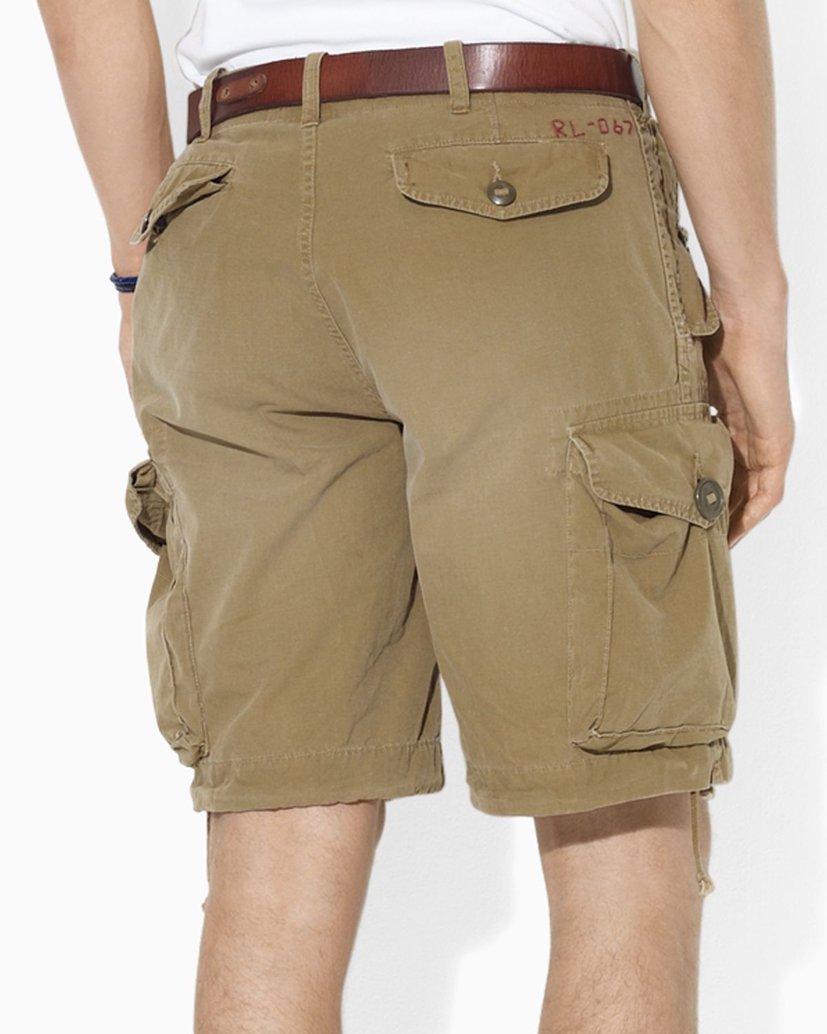 ralph lauren khaki cargo shorts