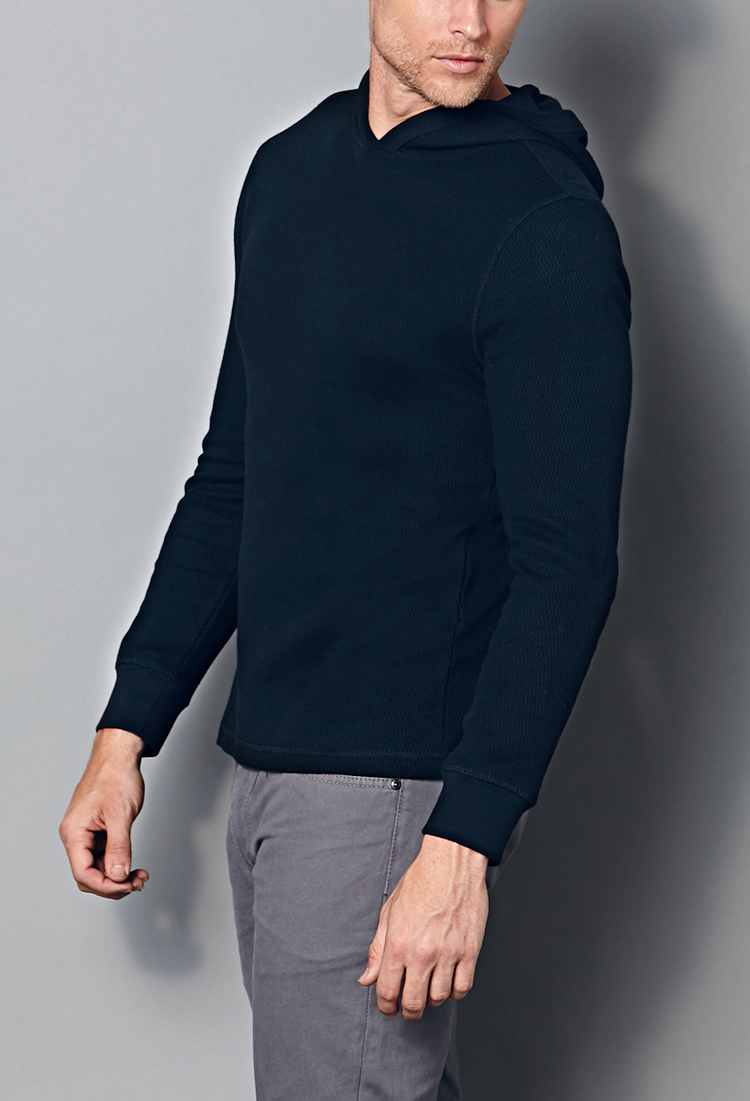 Lyst Forever 21 Thermal Hoodie You've Been Added To The Waitlist in