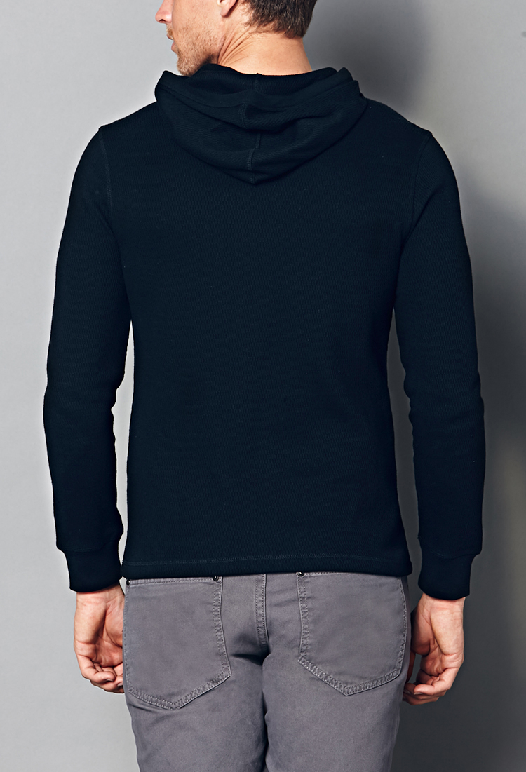 Lyst - Forever 21 Thermal Hoodie You've Been Added To The Waitlist in ...