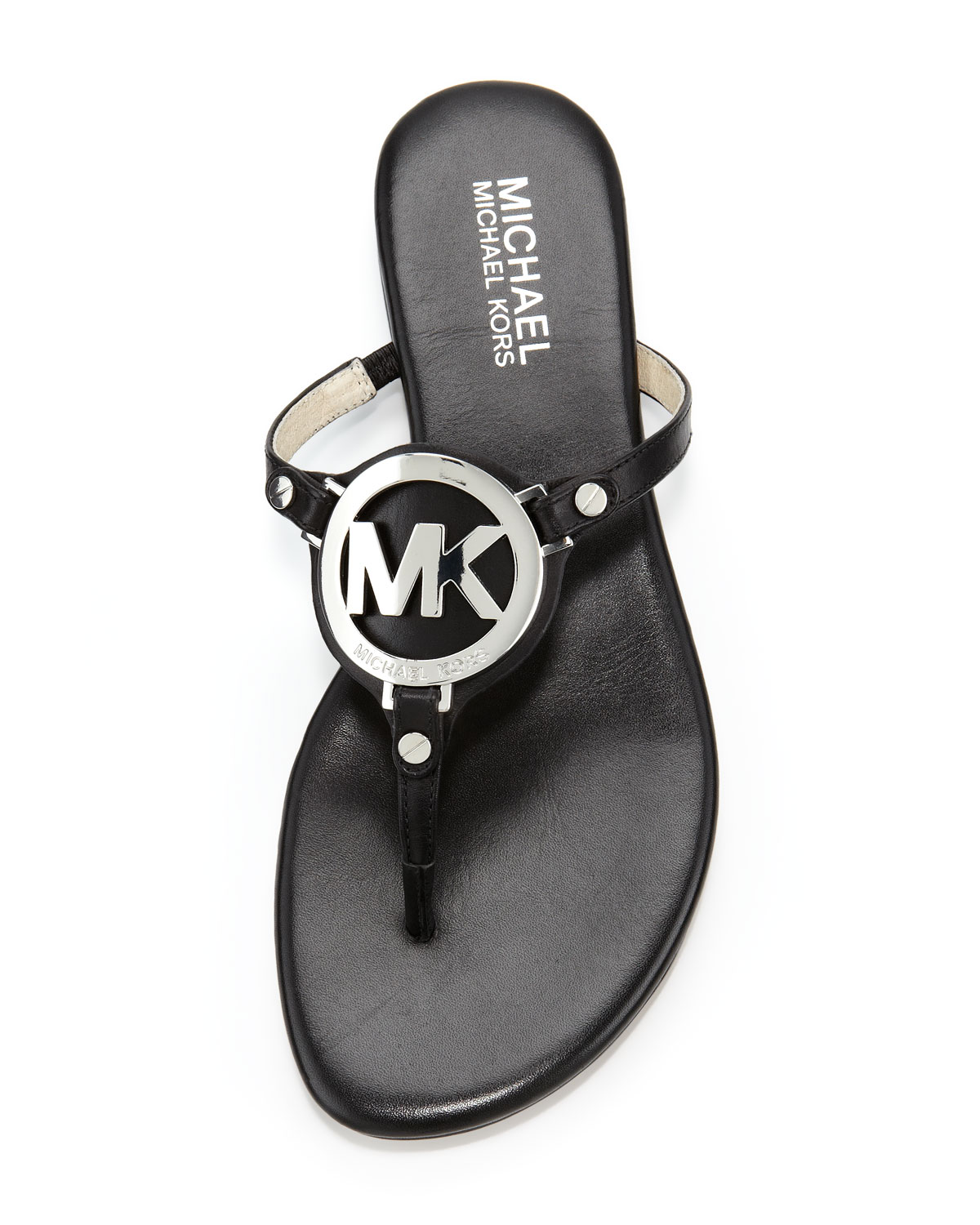 Lyst - Michael kors Michael Melodie Logo Thong Sandal in Black