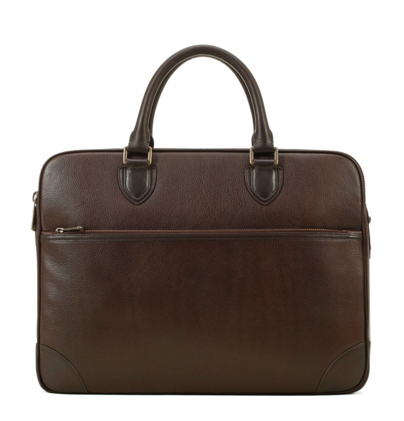 Onassis Clothing Leather Laptop Bag in Brown for Men (Dark Brown) | Lyst