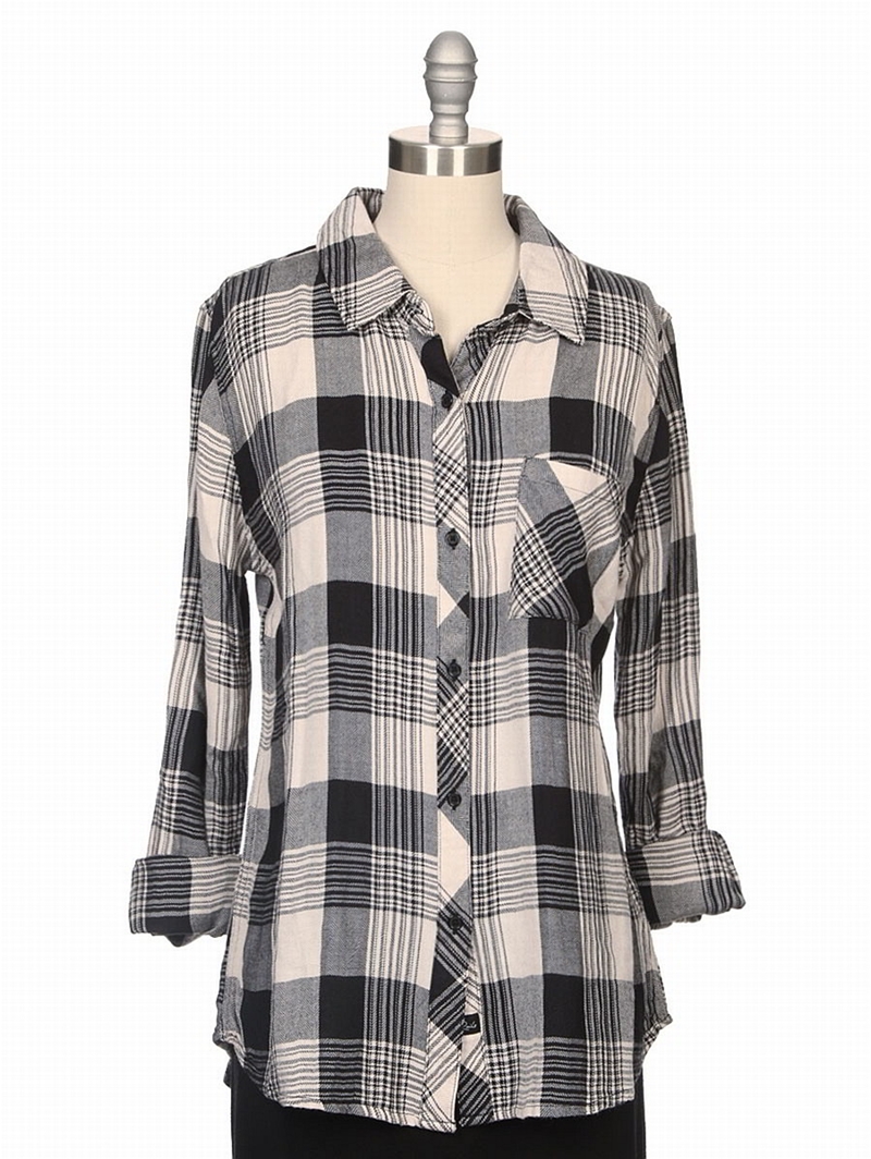 Rails Hunter Plaid Shirt in Gray (GREY / BLACK) | Lyst