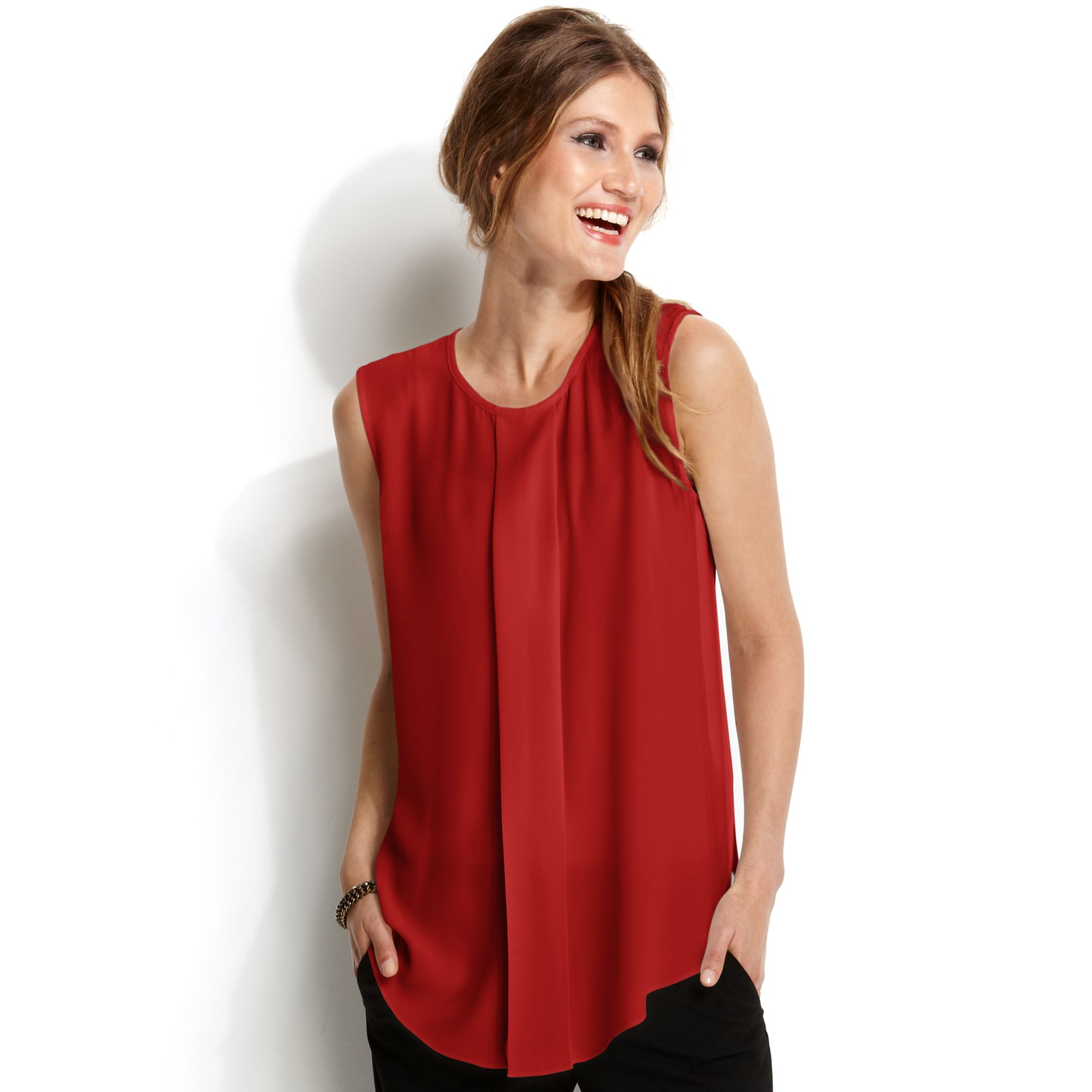 vince camuto sleeveless blouse