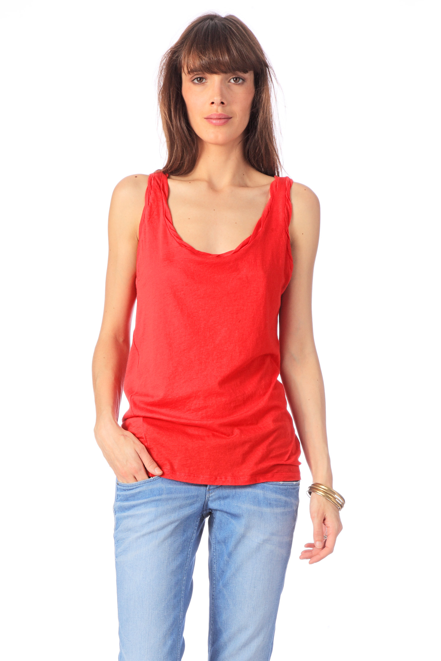 American Vintage Sleeveless Top Lou24t in Red | Lyst