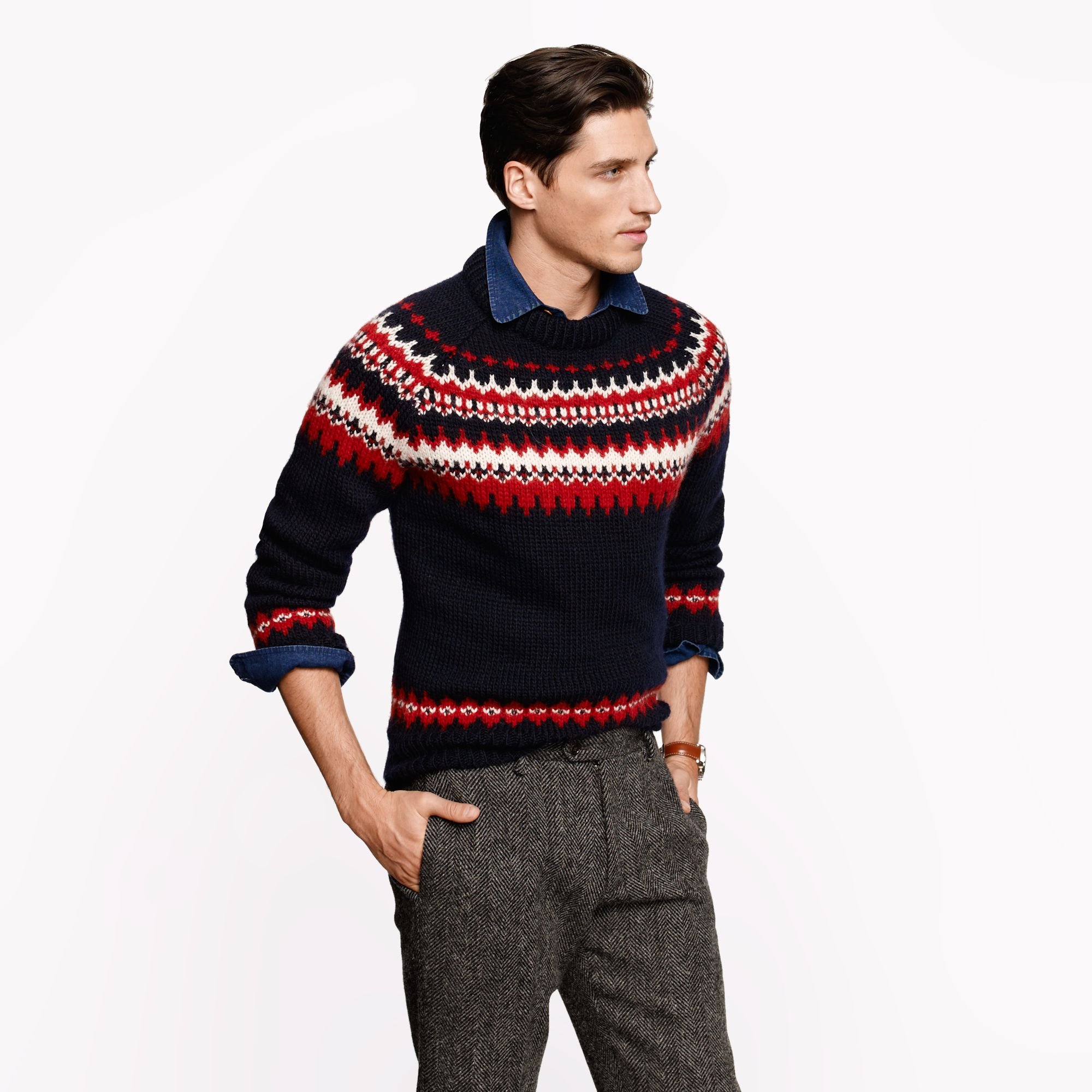 J.crew Ramsay Fair Isle Sweater in Blue for Men | Lyst