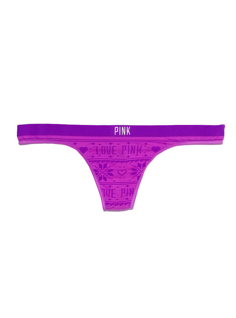 Victoria's Secret Seamless Thong Panty Black L in Purple (purple fair ...