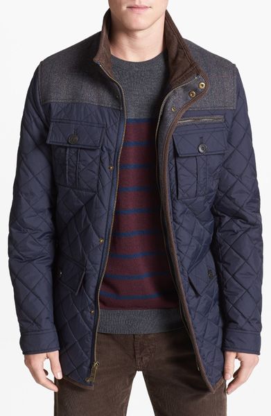 Vince Camuto Nylon Quilted Jacket in Blue for Men (Navy) | Lyst