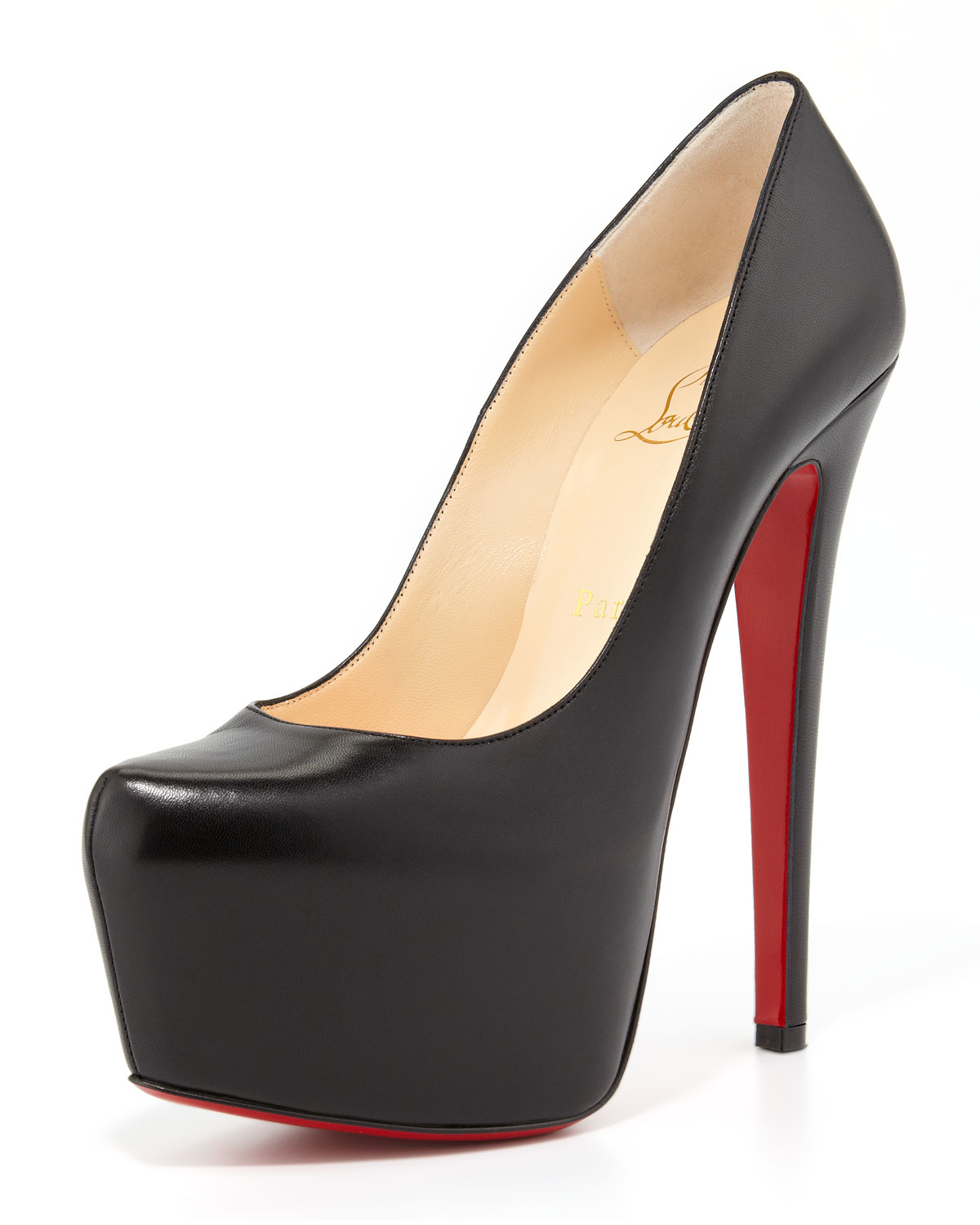 Christian Louboutin Daffodile Platform Red Sole Pump In Black | Lyst