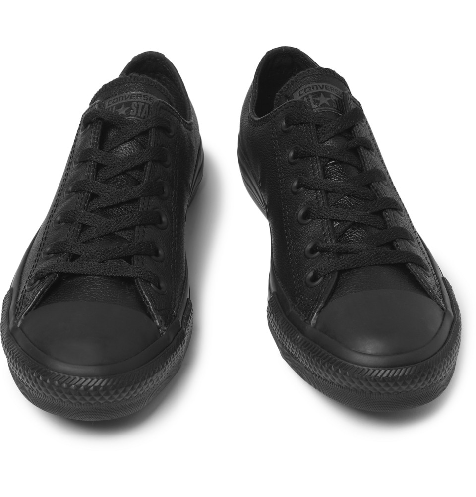 black leather converse mens