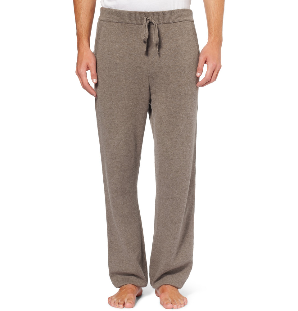 Lyst - Hanro Merino Wool and Cashmereblend Sweatpants in Brown for Men