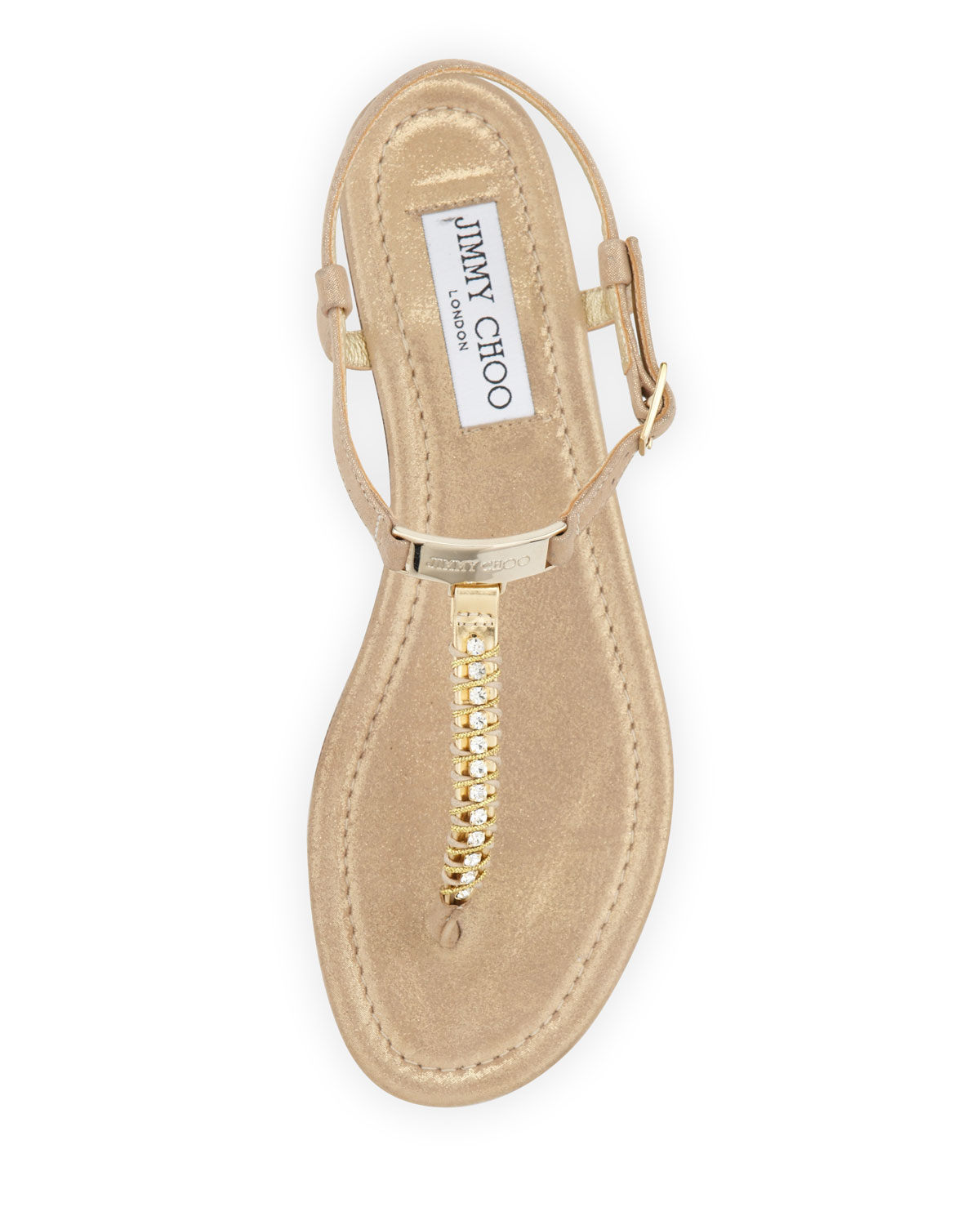 jimmy choo gold sandals flat