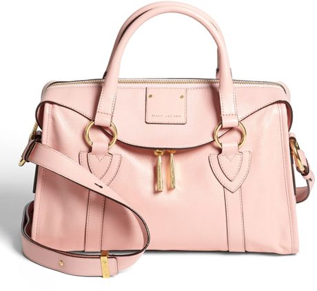 Marc Jacobs Wellington Small Fulton Leather Satchel in Pink (Cherry ...