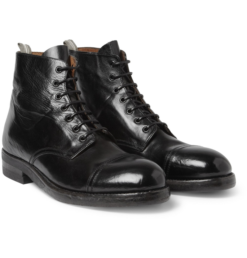 Officine creative Leather Boots in Black for Men | Lyst