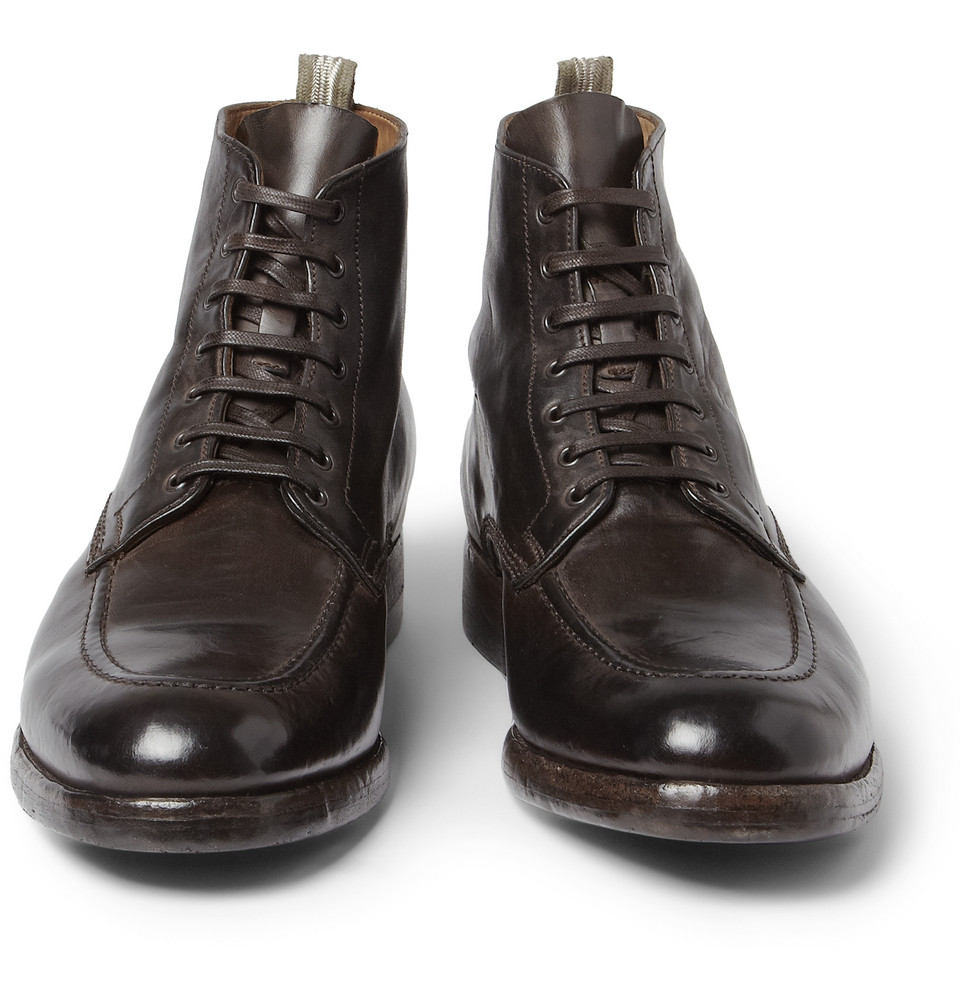 Officine creative Leather Boots in Brown for Men | Lyst