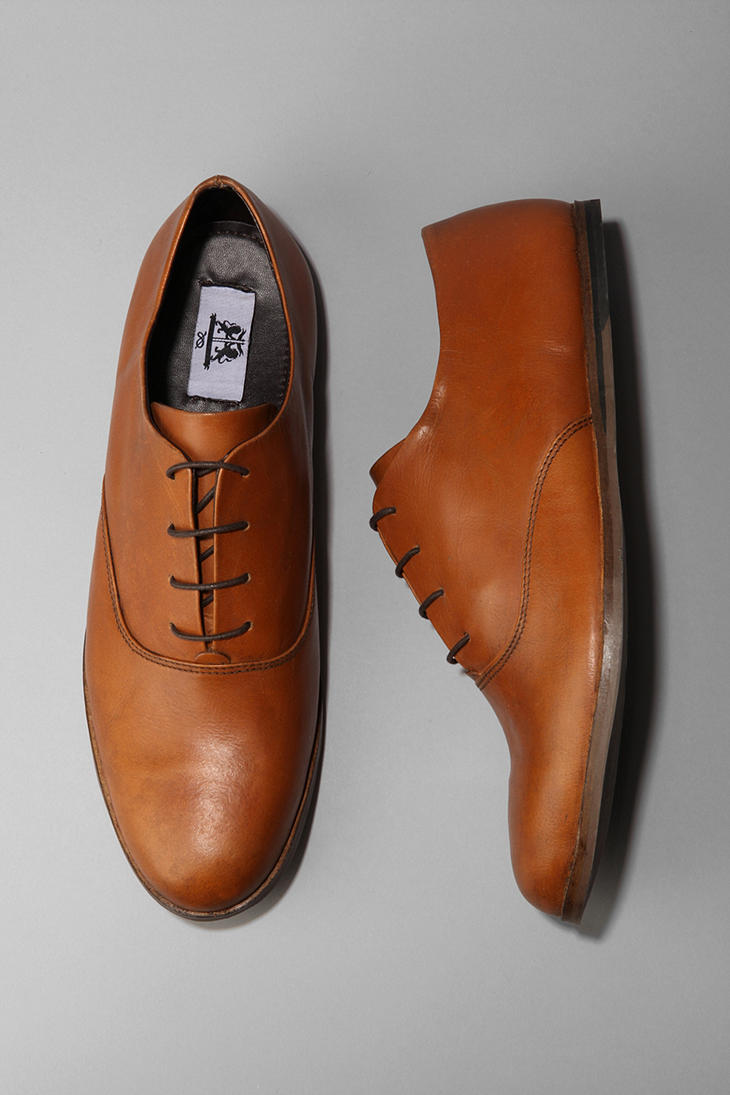 Urban outfitters Uo Leather Derby Shoe in Brown for Men Lyst