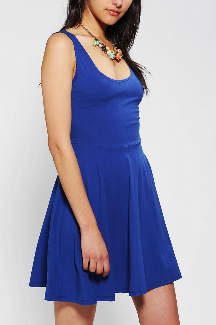 Lyst Urban Outfitters Sparkle Fade Knit Skater Dress in Blue