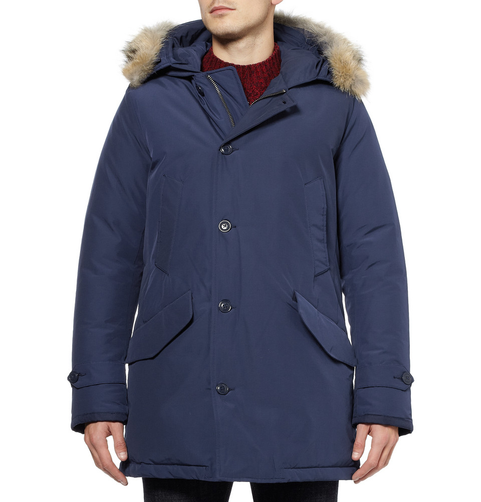 Lyst - Woolrich Polar Parka Coyotetrimmed Downfilled Coat in Blue for Men