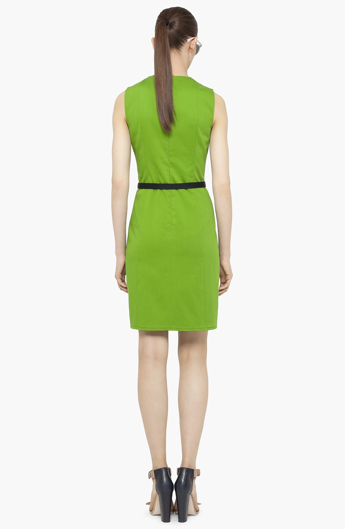 akris punto cotton dress Akris Punto strip-detail Dress | Blue