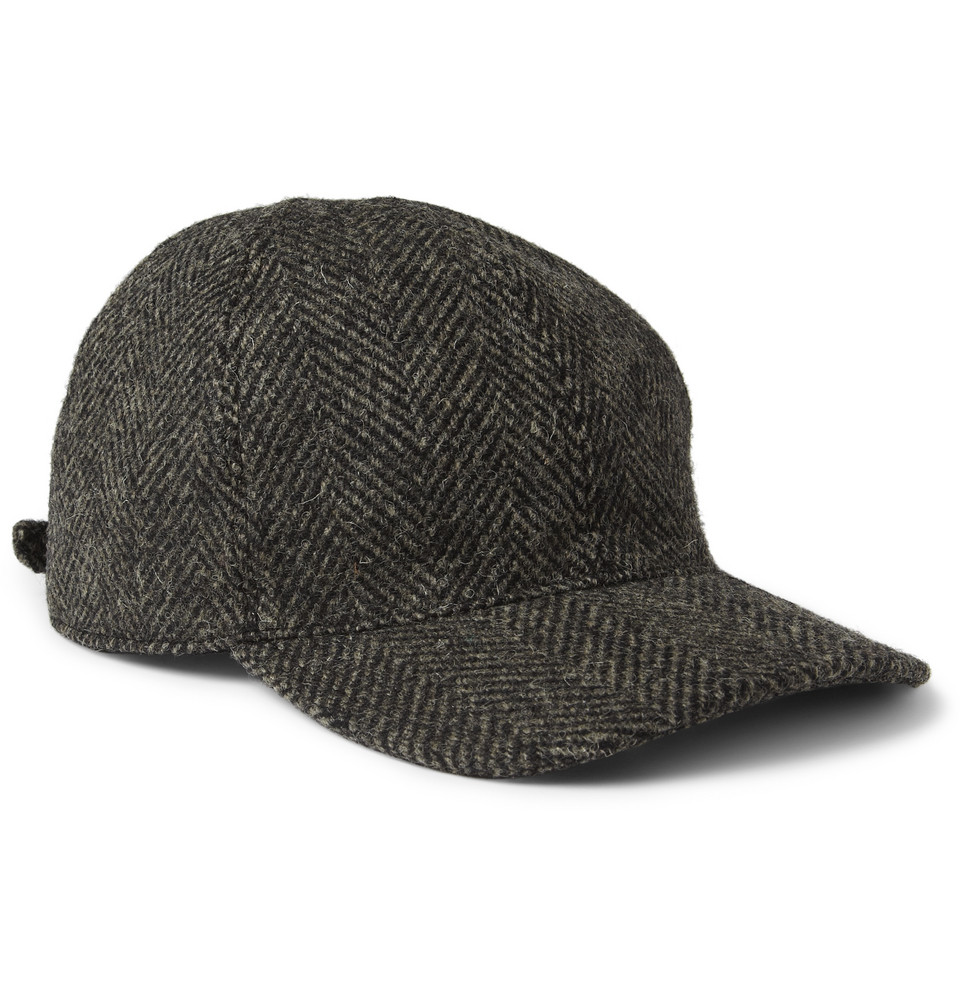 Lyst - A.p.c. Herringbone Wool Baseball Cap in Gray for Men