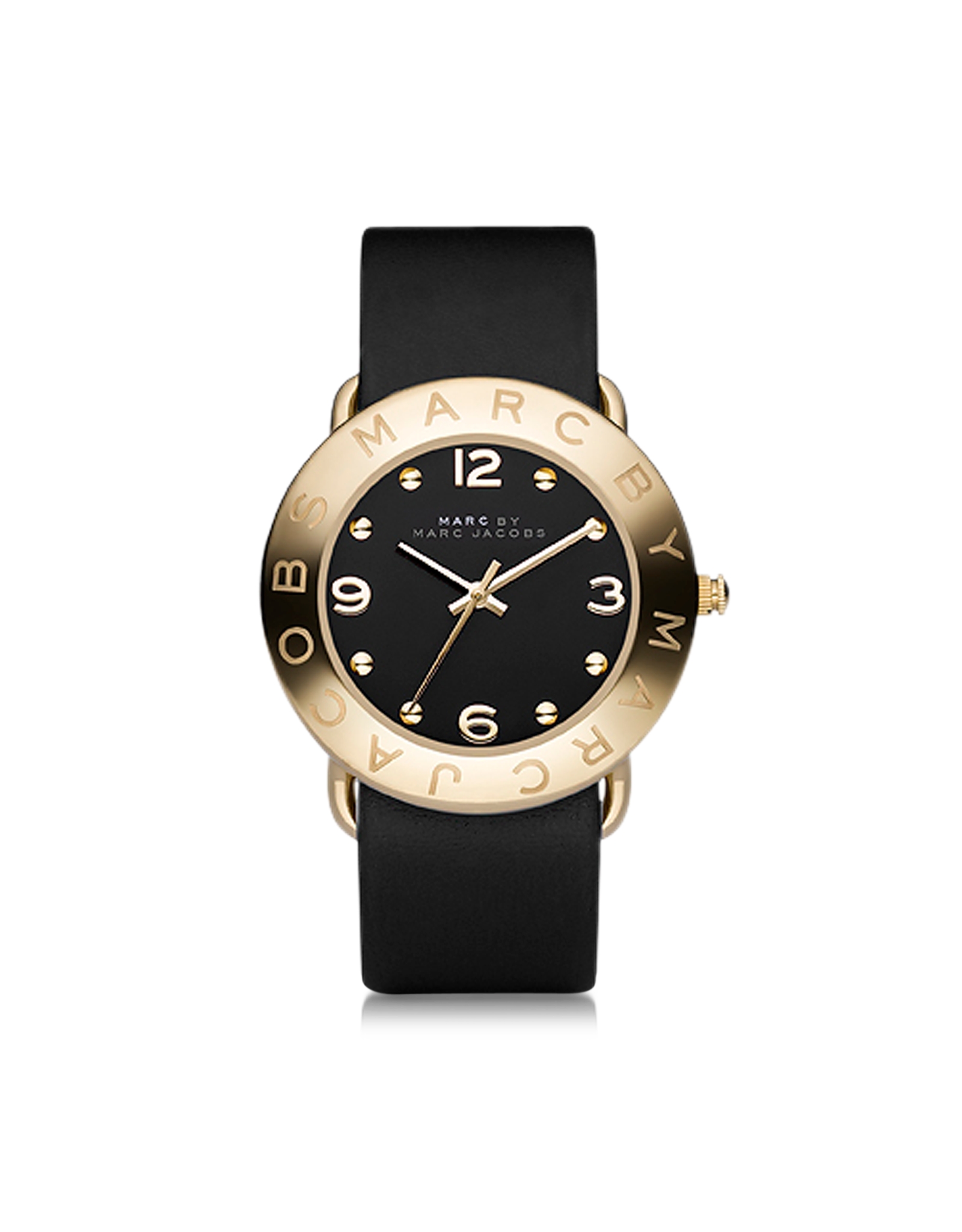Lyst Marc By Marc Jacobs Amy 36mm Black Leather Strap Watch in Black Lyst Marc By Marc Jacobs Amy 36mm Black Leather Strap Watch in Black