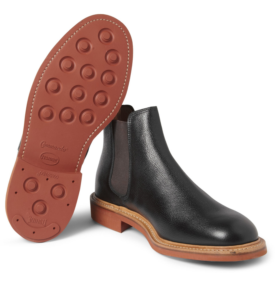 Oliver spencer Full Grain Leather Chelsea Boots in Black for Men Lyst