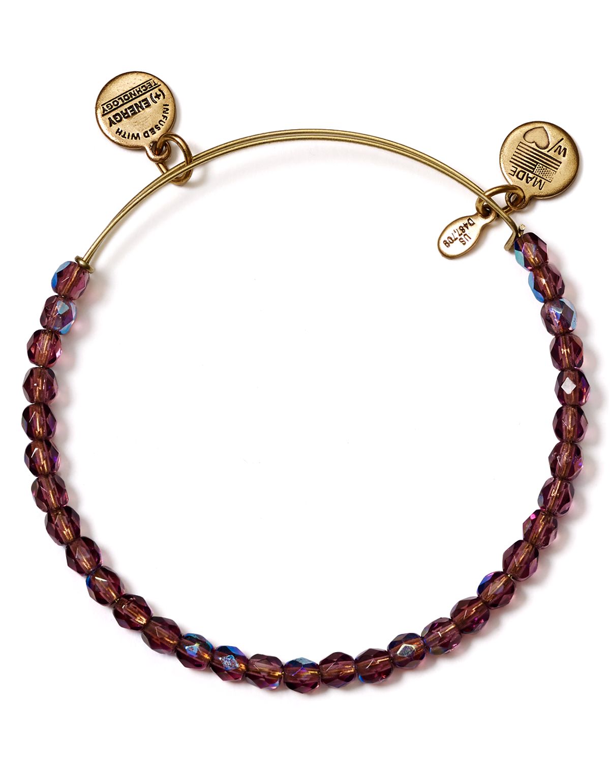 Alex And Ani Beaded Expandable Wire Bangle In Purple Lyst Gallery