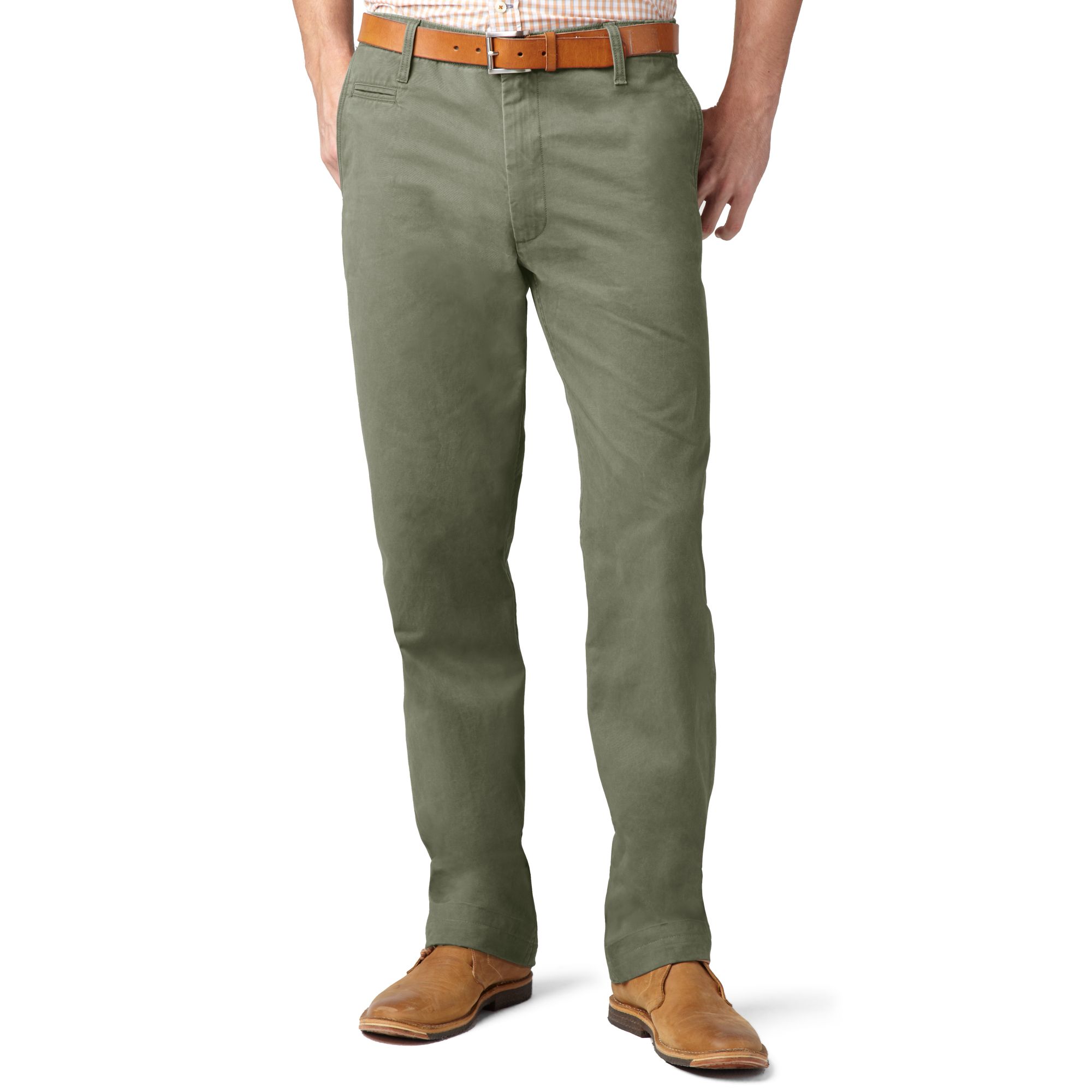 Dockers D2 Off The Clock Straight Fit Flat Front Color in Green for Men ...