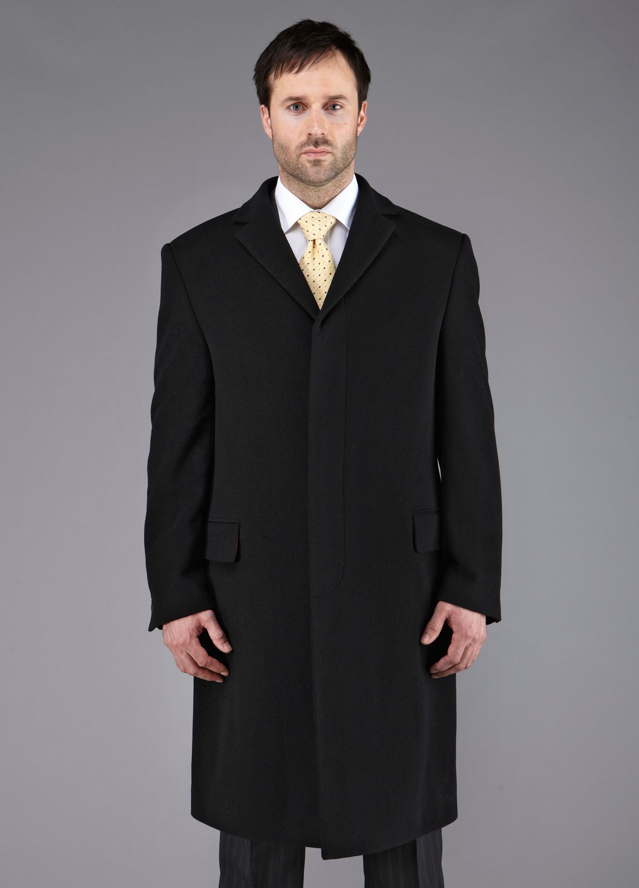 Skopes Kleber Long Cashmere Overcoat in Black for Men | Lyst