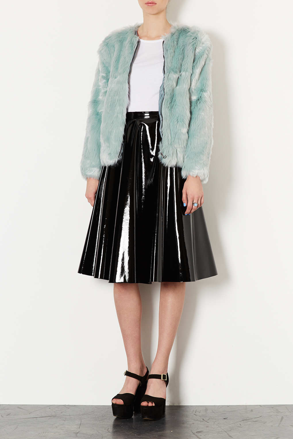topshop faux fur bomber jacket