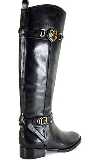 Lyst - Tory Burch Calista Leather Riding Boot in Black