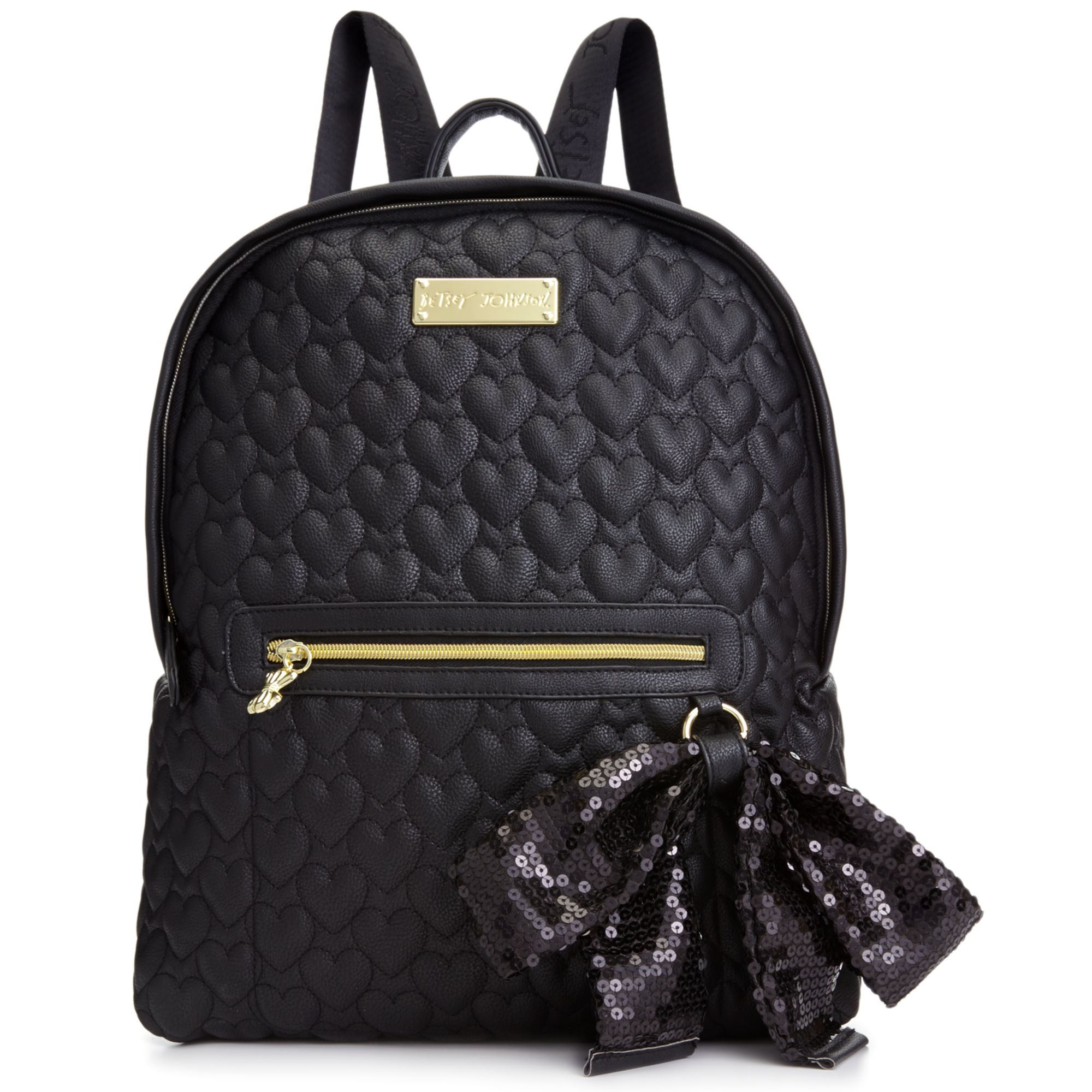 Lyst Betsey Johnson Quilted Love Backpack in Black