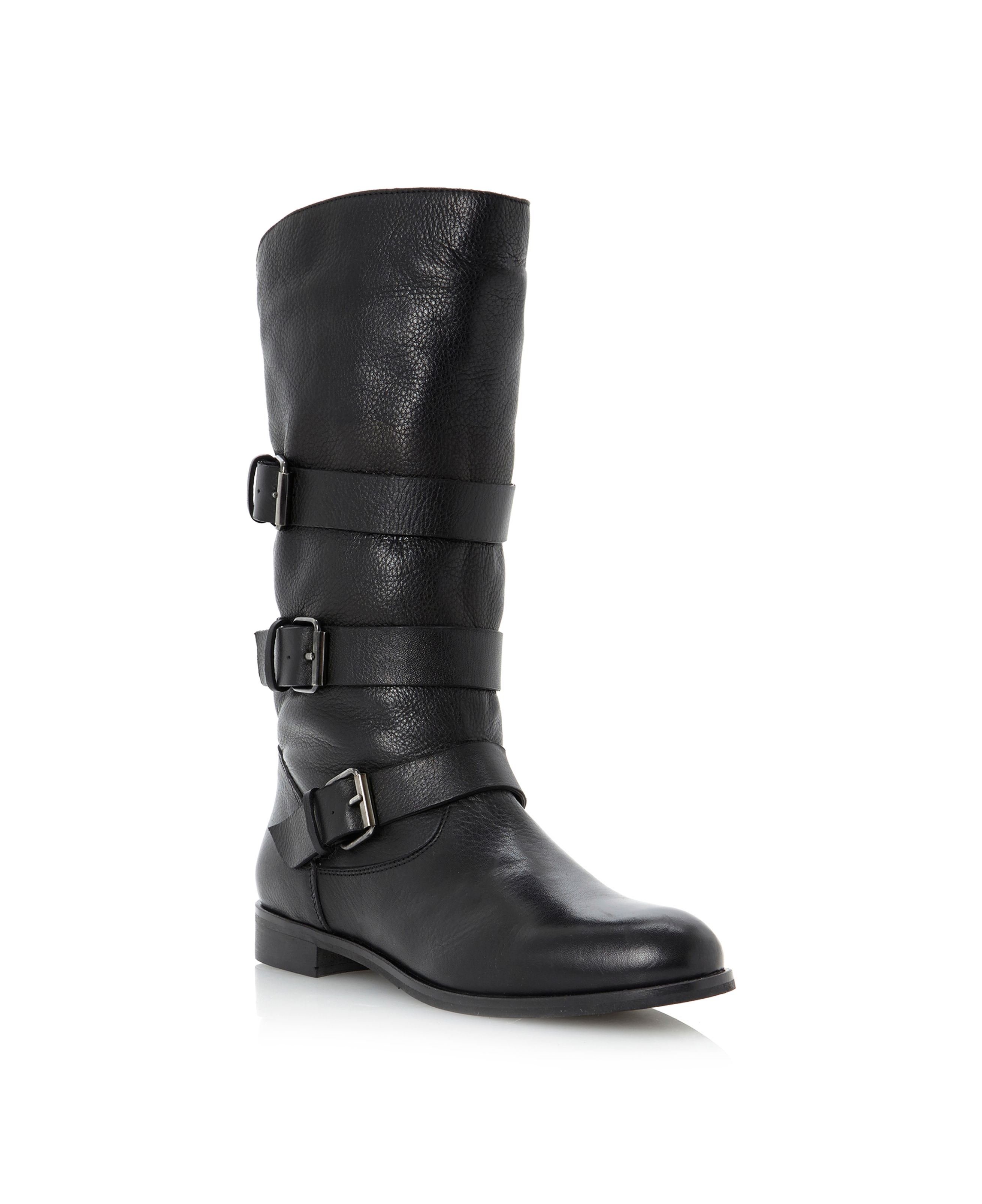 Pied A Terre Pettiep Multi Strap Calf Boots in Black (Black Leather) | Lyst