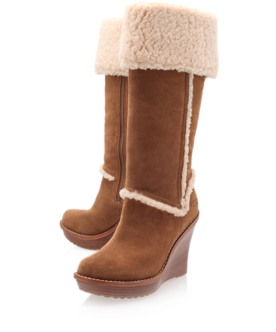 ugg suede wedge boots