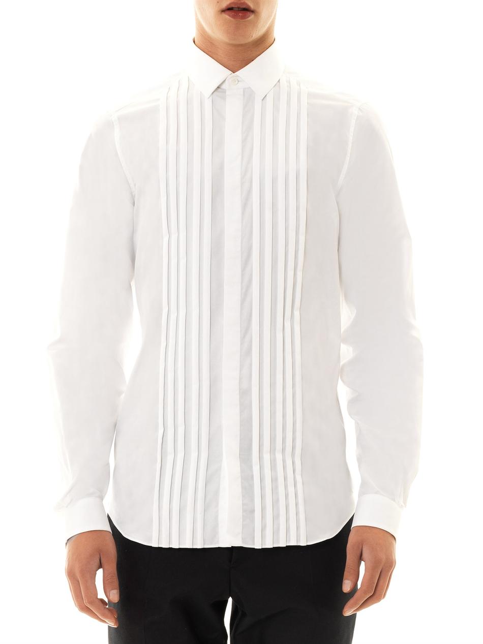 box pleat shirt men's