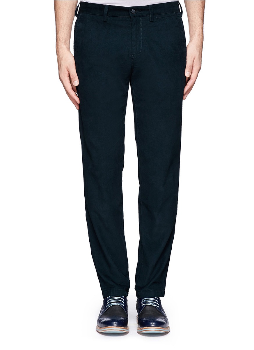 Boss By Hugo Boss Stretch Cotton Blend Corduroy Pants in Blue for Men ...