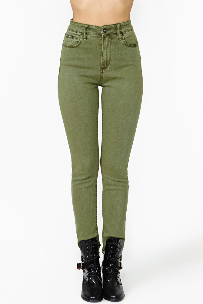 olive baggy jeans