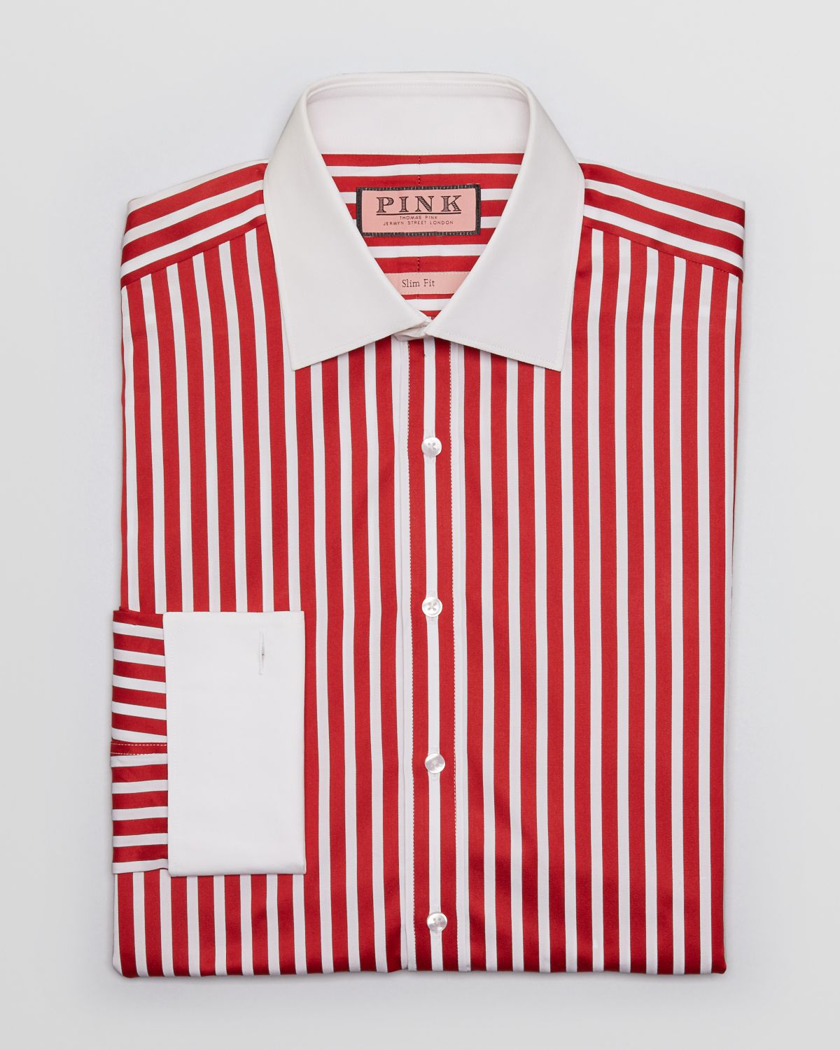 red and white striped dress shirt mens