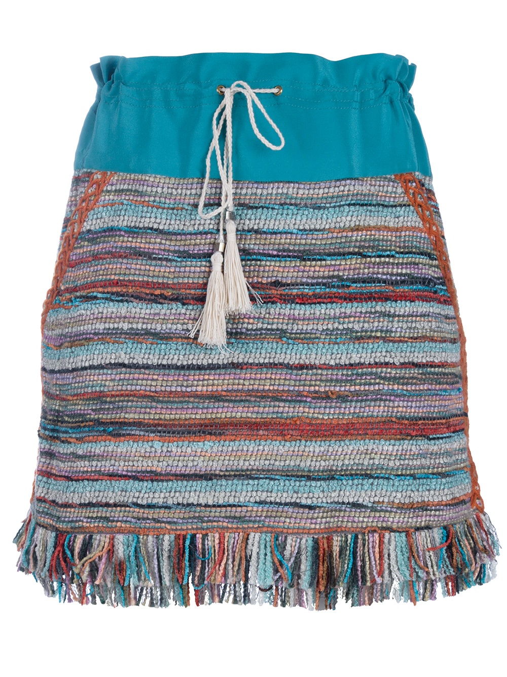 Lyst Tory Burch Drawstring Skirt in Blue