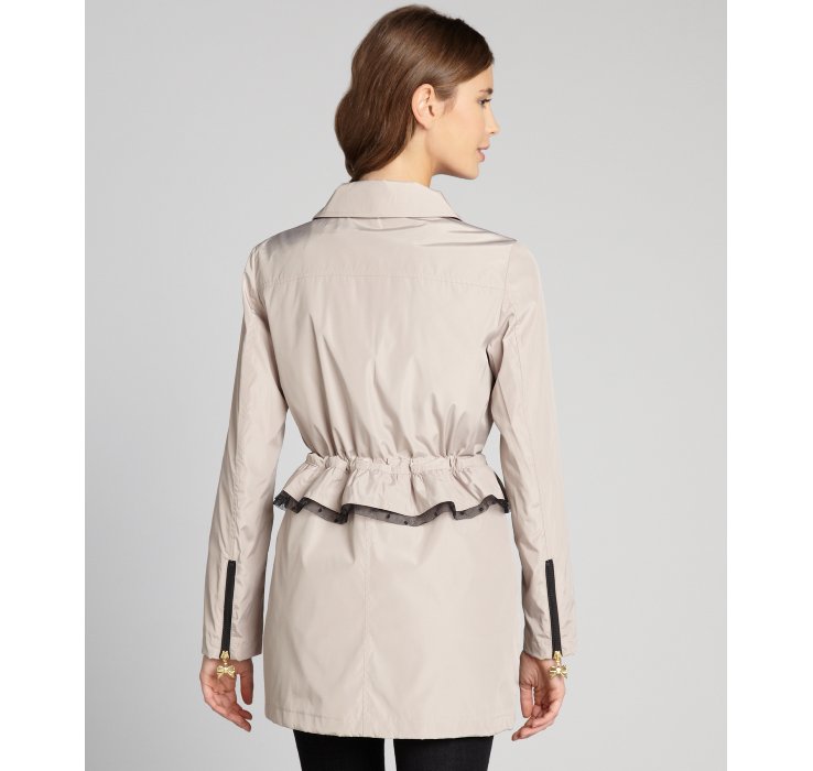 Betsey Johnson Black Softs Belted Hooded Coat In Lyst Betsey Johnson Flared Corset Back Trench Coat