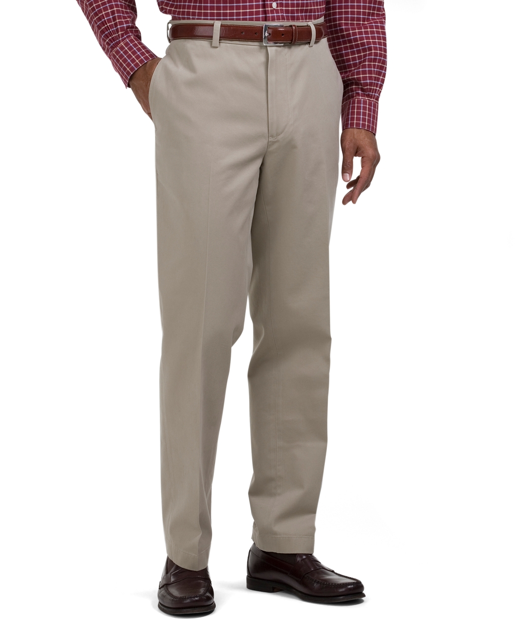 Brooks brothers Clark Fit Plain-front Lightweight Advantage Chinos® in ...