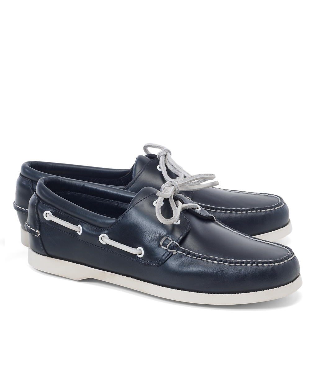 Brooks brothers Leather Boat Shoes in Blue for Men | Lyst