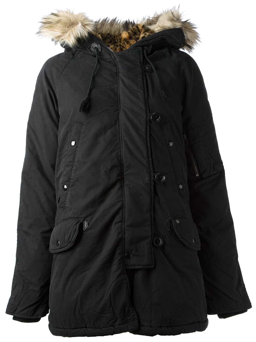 Ralph Lauren Hooded Parka in Black | Lyst