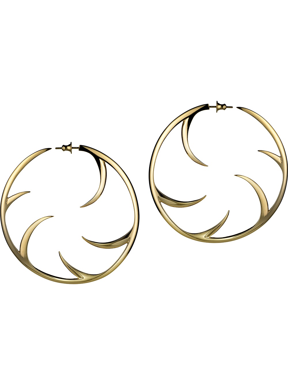 Lyst - Shaun Leane Multi Cat Claw Hoop Earrings in Metallic