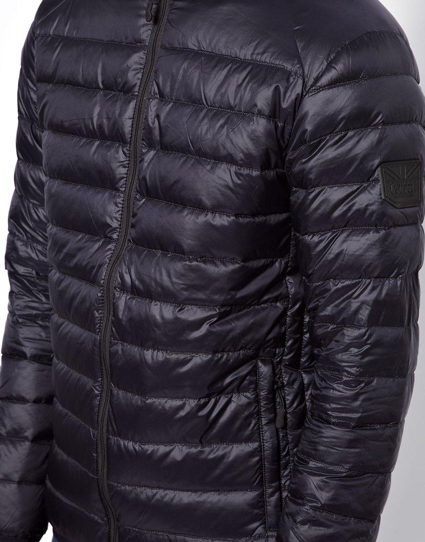 Lyst - Asos Puffa Jacket with Hood Light Weight Down in Blue for Men