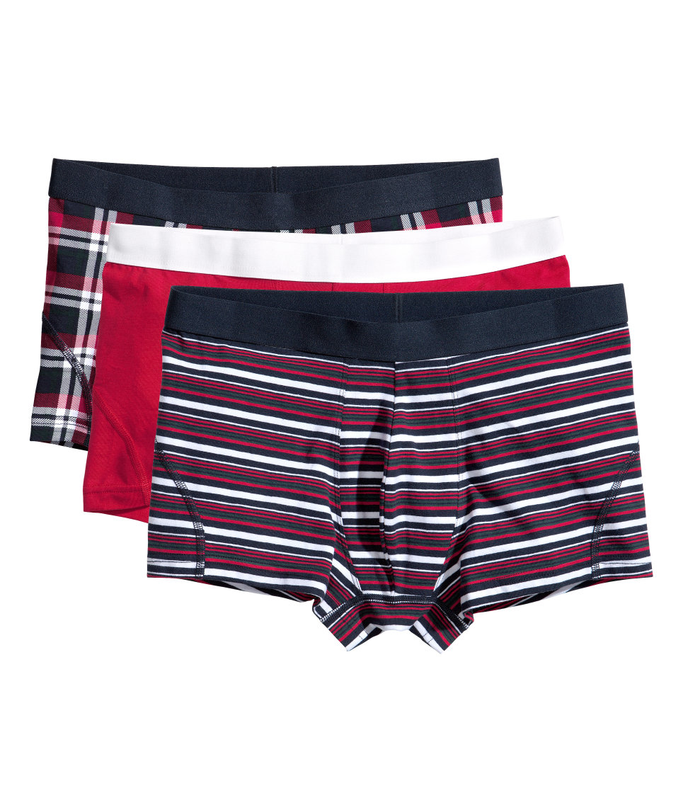 Lyst - H&M 3pack Boxer Shorts in Red for Men