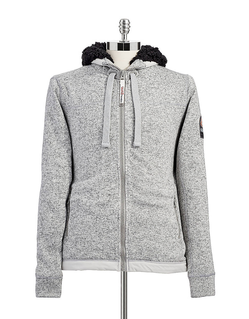 Superdry Storm Zip Up with Faux Fur Lined Hoodie in Gray for Men (grey ...