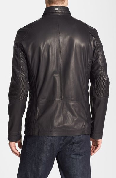 Boss By Hugo Boss Mclaren Nivelles Leather Jacket in Black for Men | Lyst